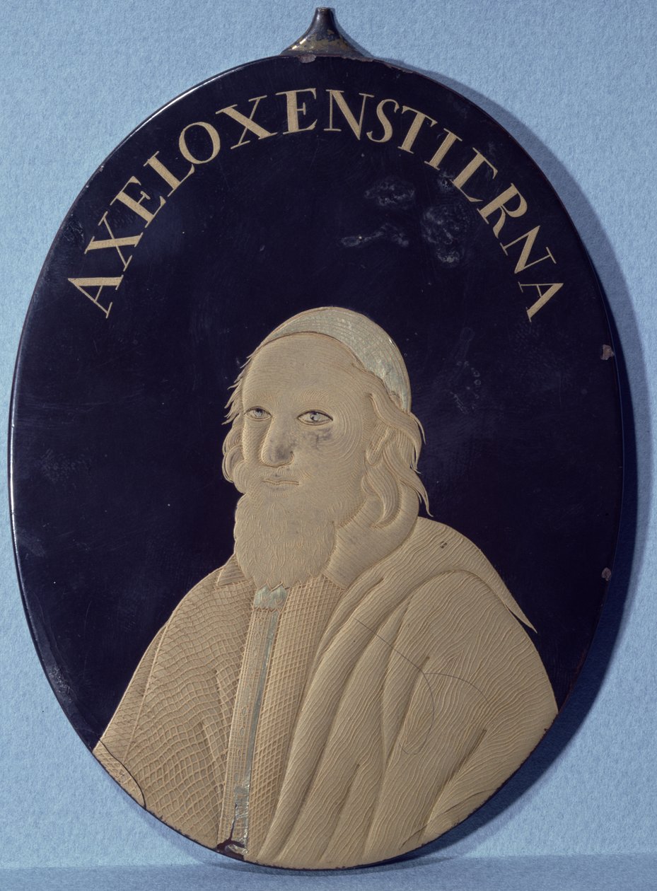 Miniature af Axel Oxenstierna (1583-1654) (lakeret metal) af Chinese School