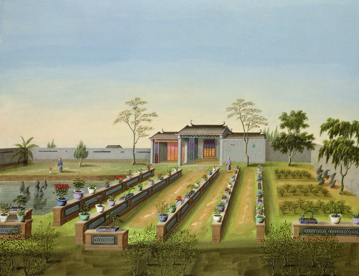 Børnehave, ca. 1820-40 (wc på papir) af Chinese School