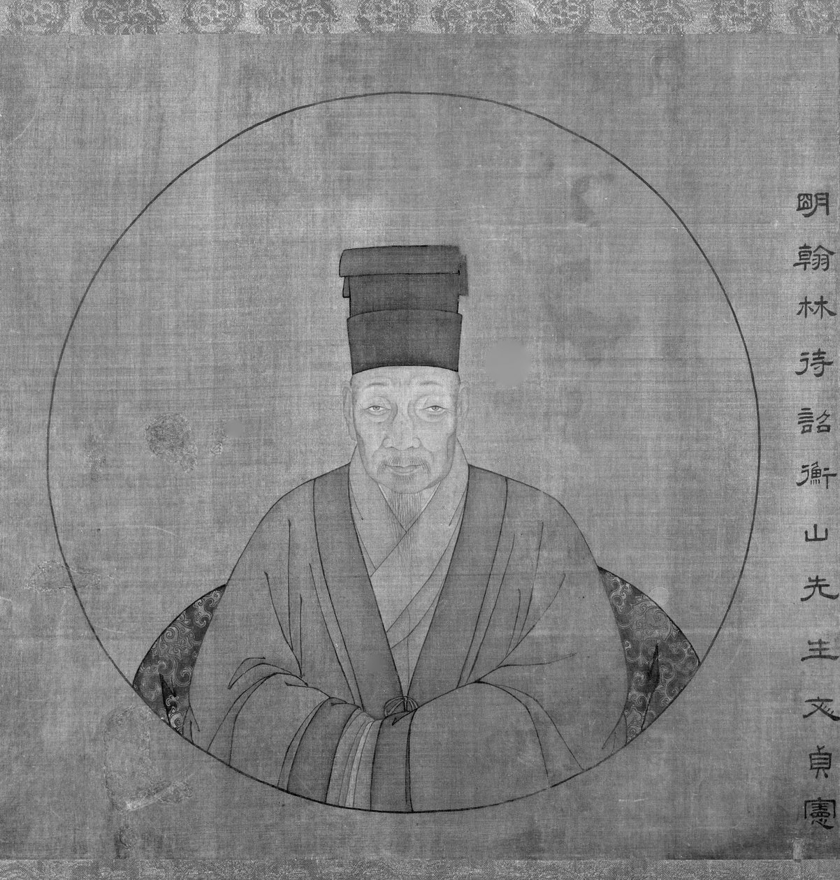 Portræt af Wen Zhengming, det sene Ming-tidlige Qing-dynasti, 1600-tallet af Chinese School