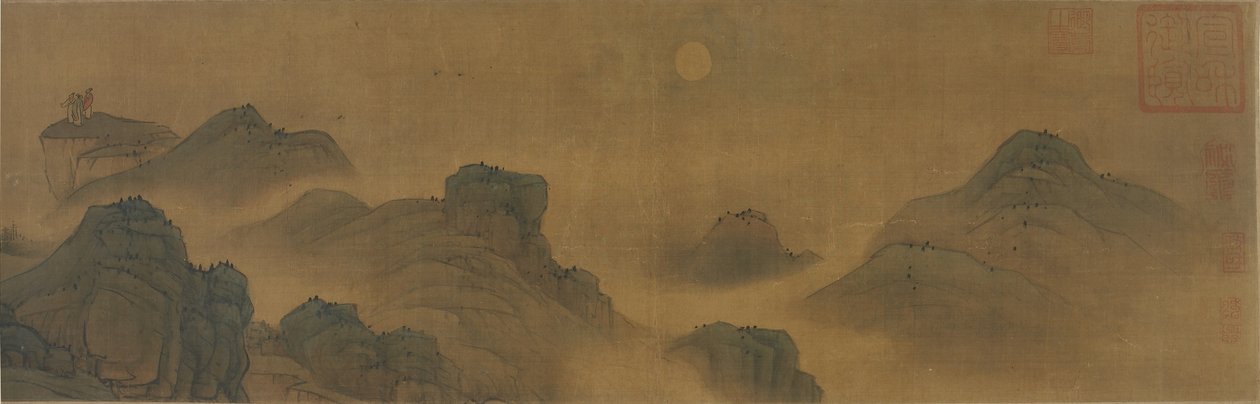 Sol og måne over land og hav, Ming eller Qing dynasti, 17.-18. århundrede af Chinese School