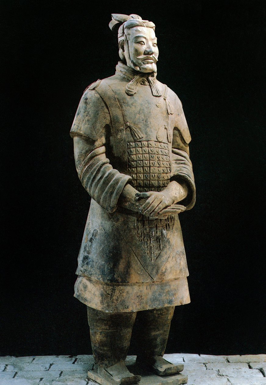 Terracotta-hærkriger, kejser Qin Shi Huangs mausoleum, 3. århundrede f.Kr. (foto) af Chinese School