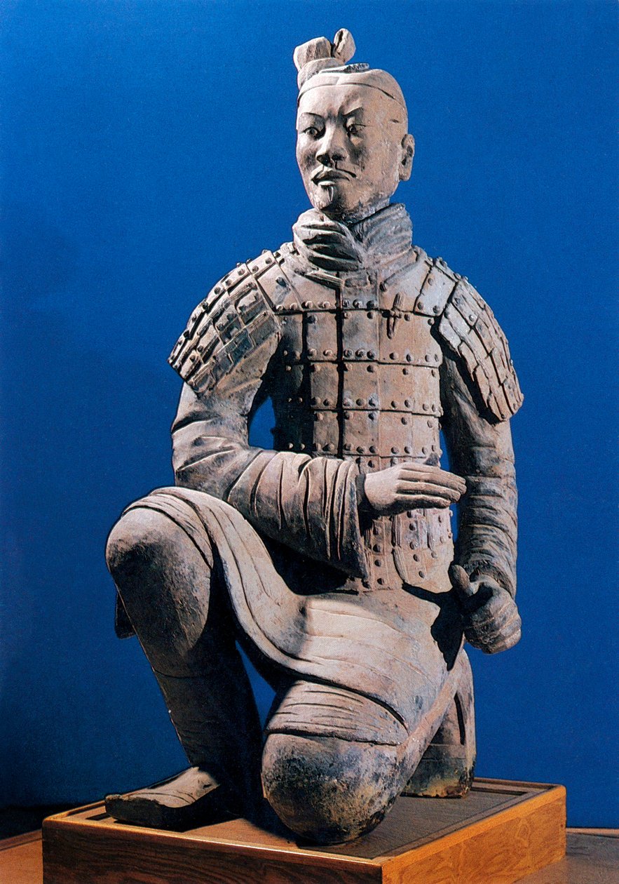 Terracotta-hærkriger, kejser Qin Shi Huangs mausoleum, 3. århundrede f.Kr. (foto) af Chinese School