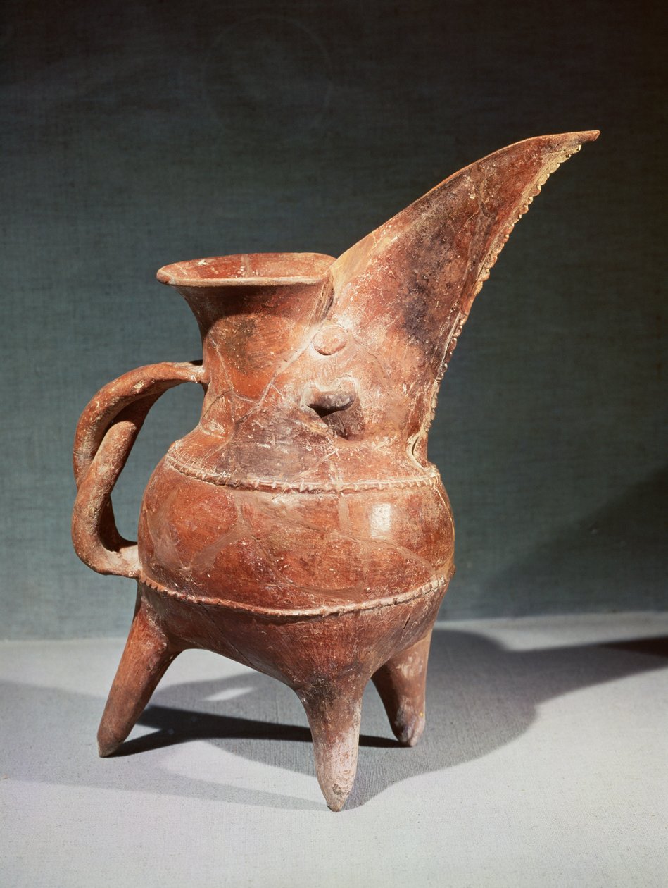 Tre-benet Kuei kande, fra Weifang, Shandong, Longshan Culture, 3.-2. årtusinde f.Kr. (ler) af Chinese School