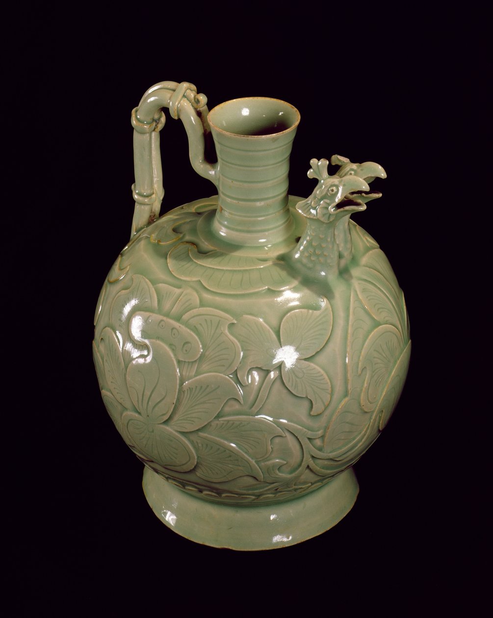 To-tud kande med bladdesign, North Sung Dynasty (keramik) af Chinese School
