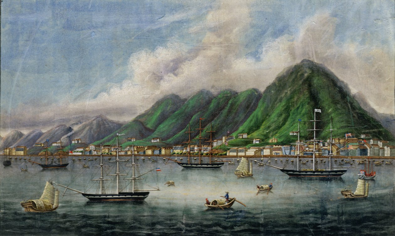Victoria Island, Hong Kong, ca. 1865 af Chinese School