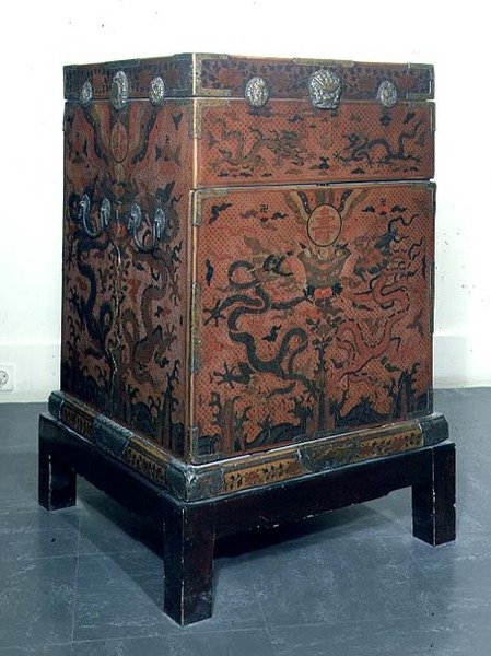 Wanli rejsekasse, 1613 (lak) af Chinese School