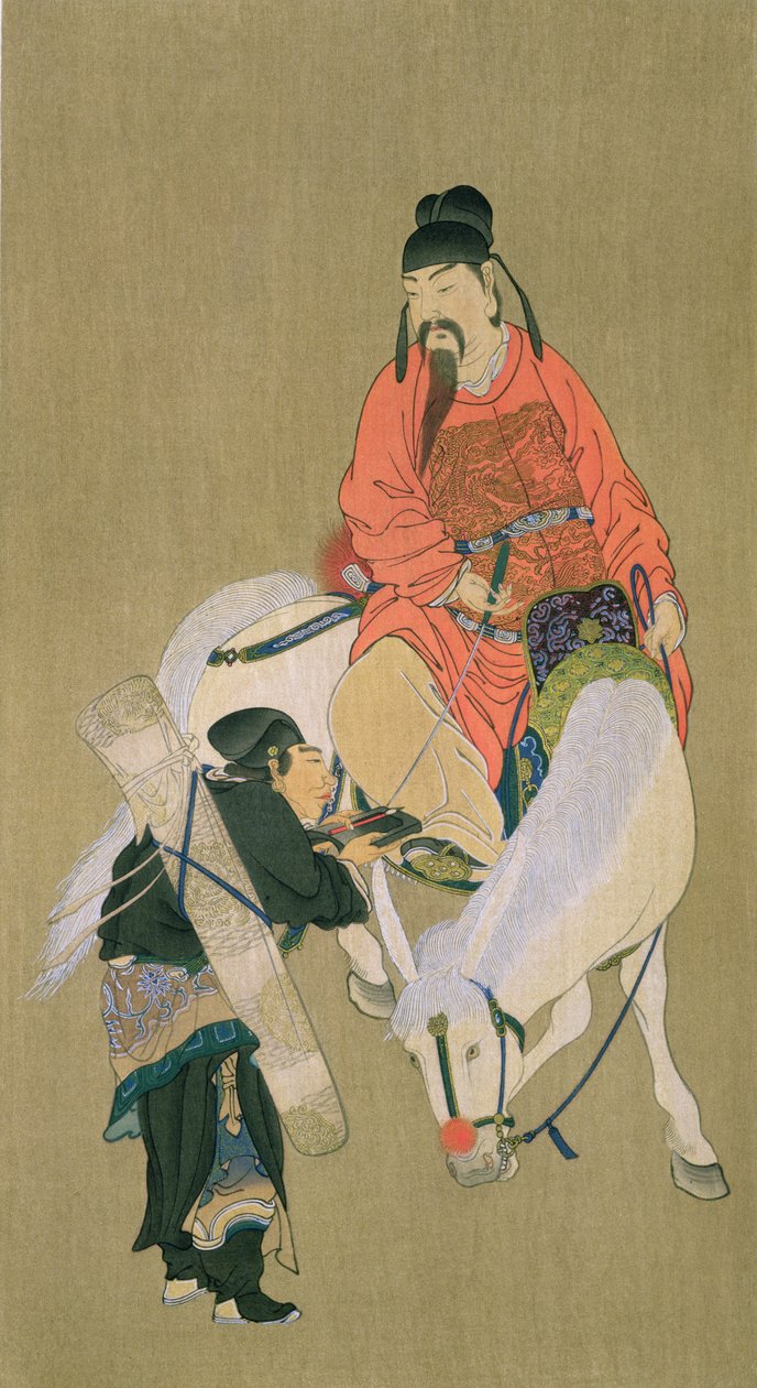 Wen Cheng Hsing, heldets gud, illustration offentliggjort i The Kokka magazine, Japan, 1900-01 af Chinese School