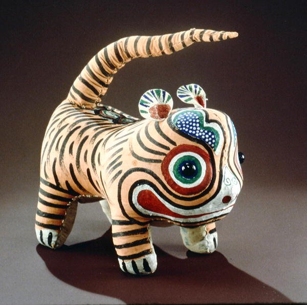 Tiger (malet klæde) (se også 341891) af Ching Period Chinese School