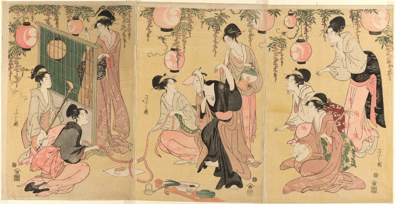 En parodi på Yuranosuke Member Tee P Wear Sure Quar Hands (lignet Yuranosuke Yukiyo) af Chobunsai Eishi