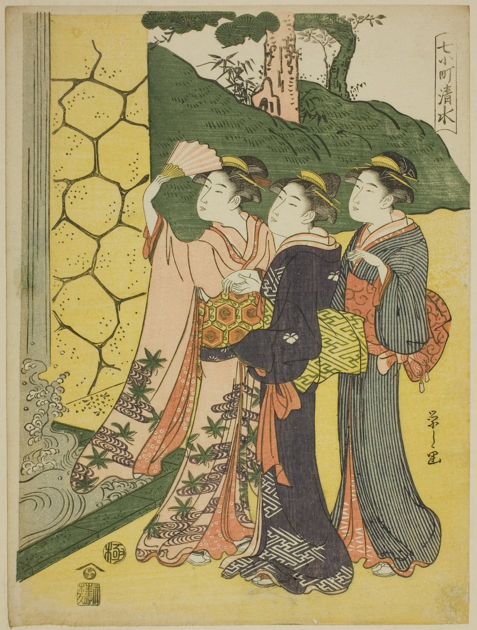 Shimizu, fra serien "Seven Komachi (7 Komachi)" af Chobunsai Eishi