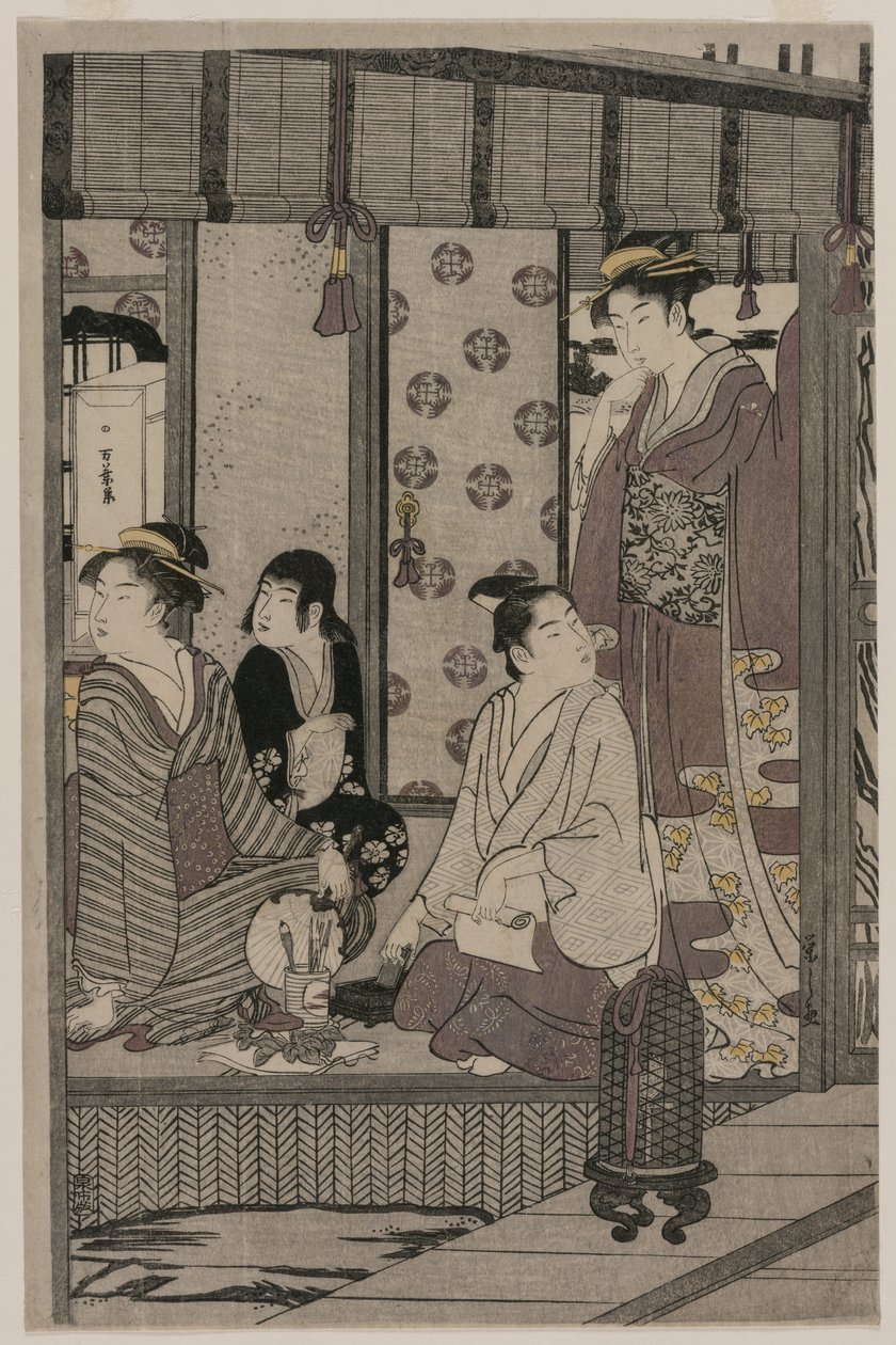 Morning Glory fra serien The Tale of Genji in Elegant Modern Dress, ca. 1790. af Chobunsai Eishi