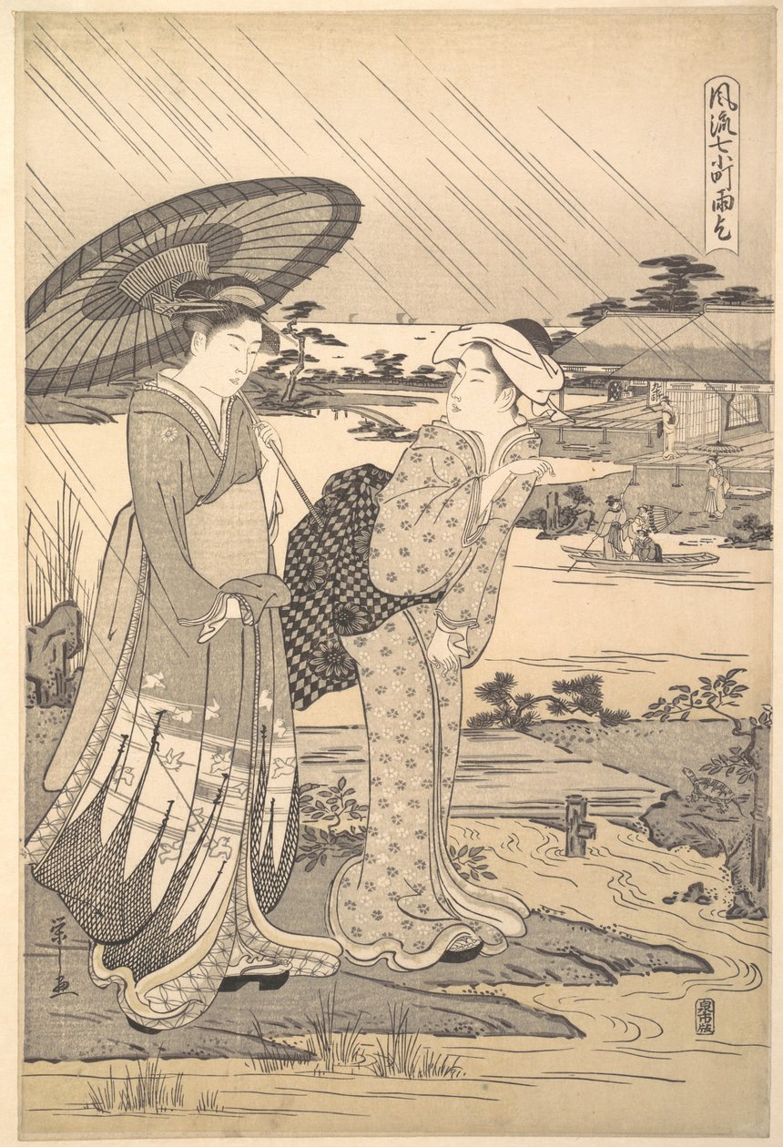 Ono no Komachi beder om regn af Chobunsai Eishi