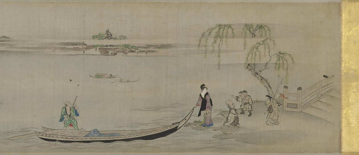 Motiver langs Sumida-floden af Chobunsai Eishi