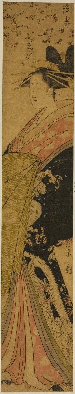 Courtesane Shizuka fra Shizutamaya af Chobunsai Eishi