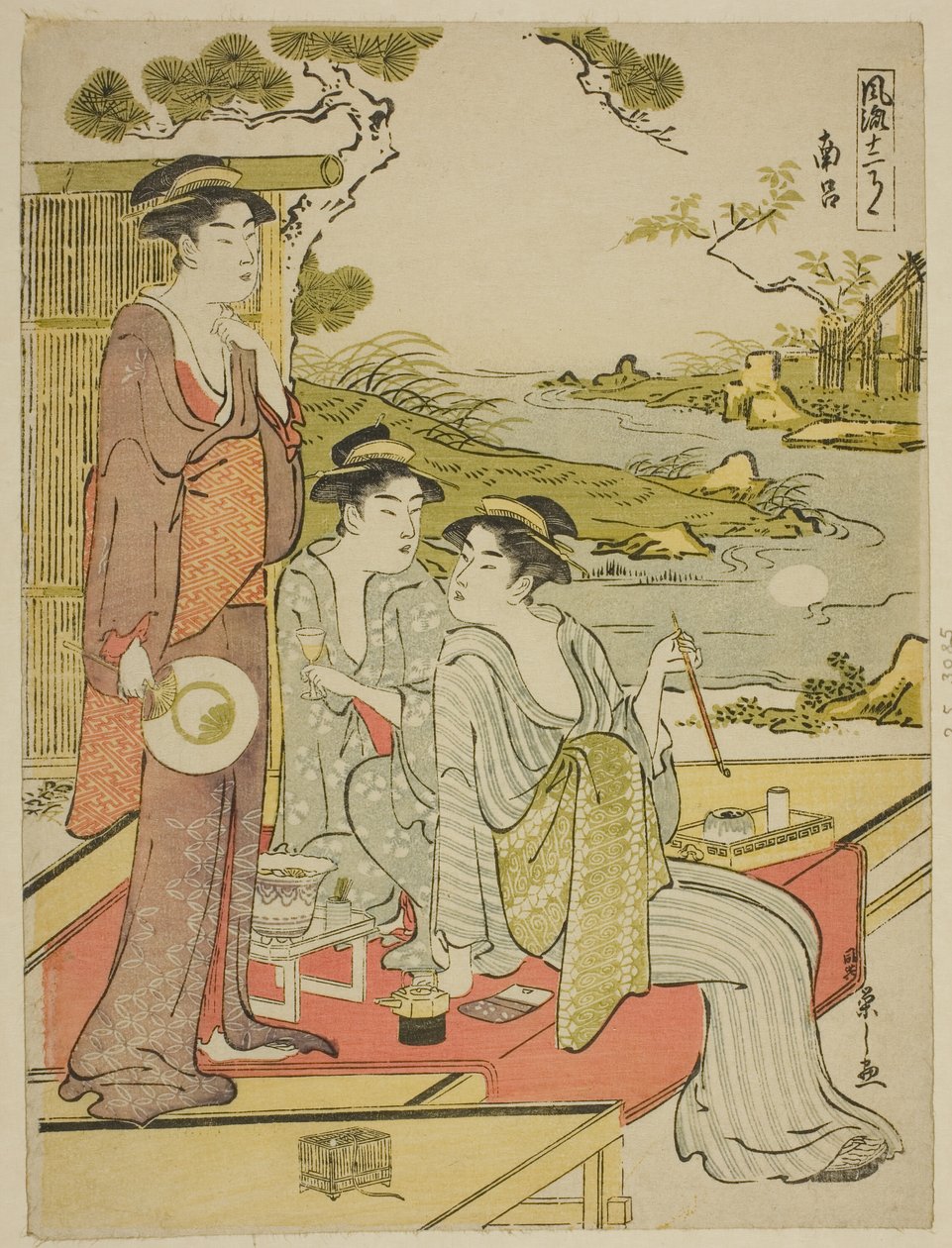 Den ottende måned (Nanryo), fra serien a Calendar of Elegance (Furyu junikagetsu) af Chobunsai Eishi