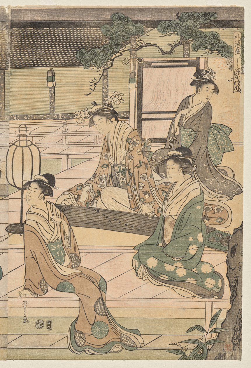The Matsukaze Chapter of the Tale of Genji (fra serien The Tale of Genji in Elegant Modern Dress) af Chobunsai Eishi