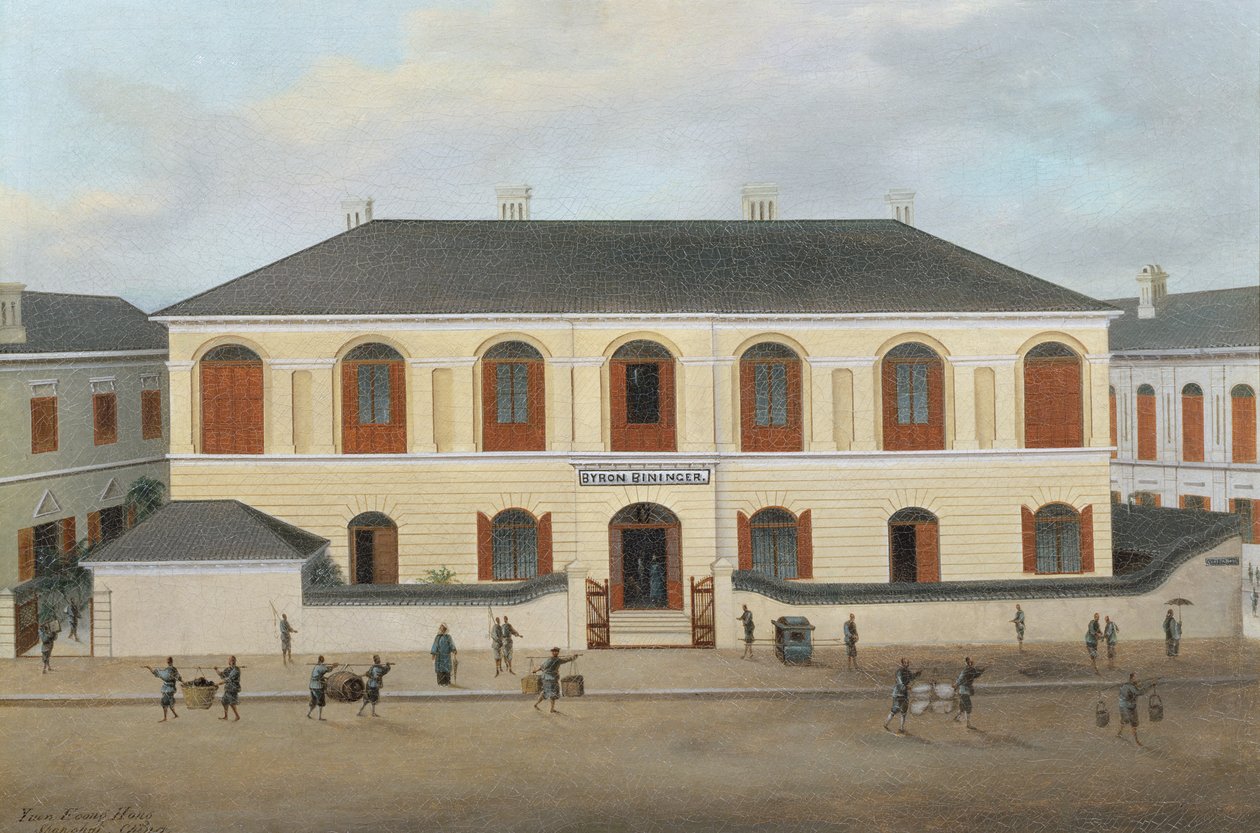 Byron Biningers hus (1826-1903), Shanghai, ca. 1870 af Chow Qua