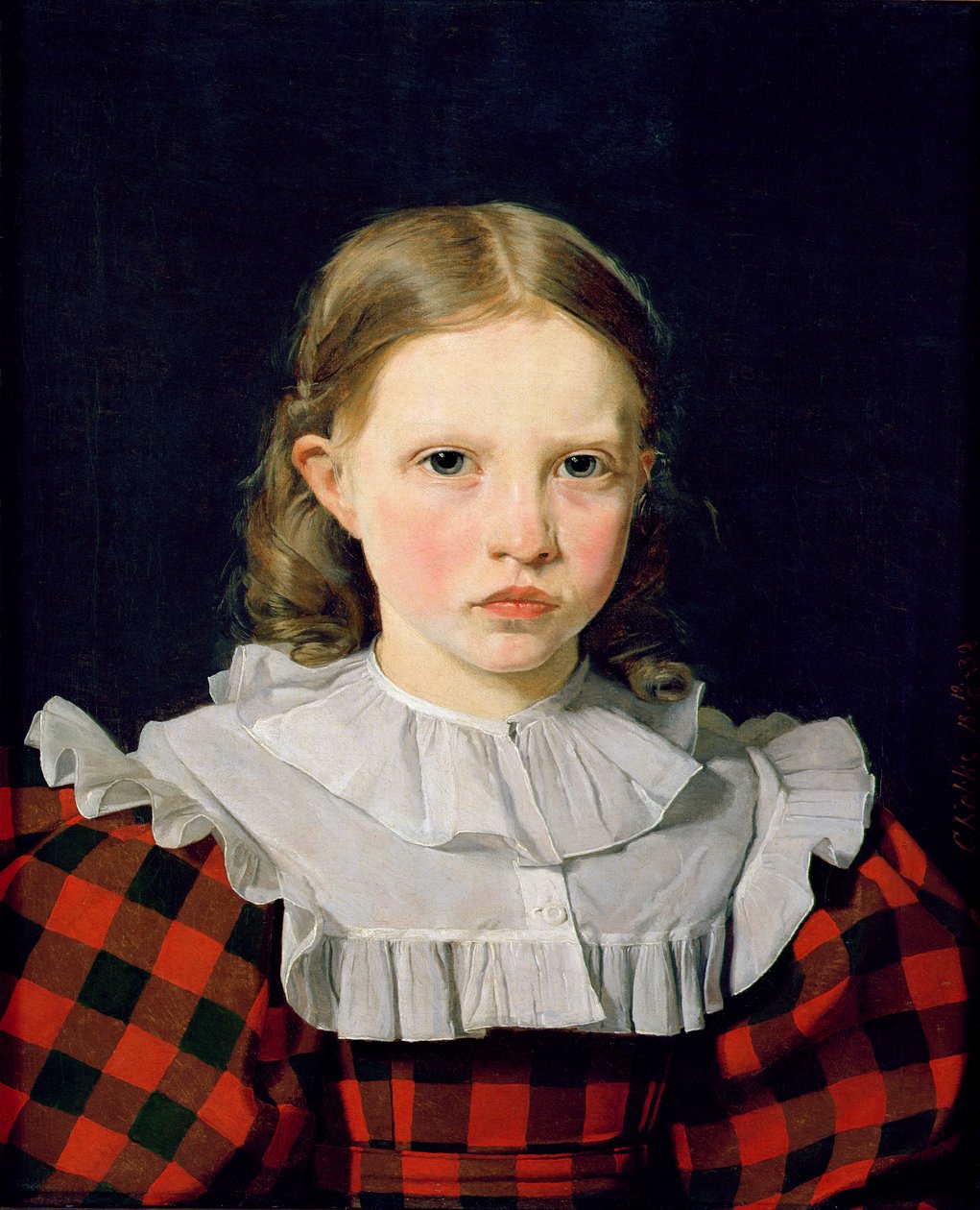 Portræt af Adolphine Kobke (1820-80) 19. juni 1832 af Christen Schjellerup Købke