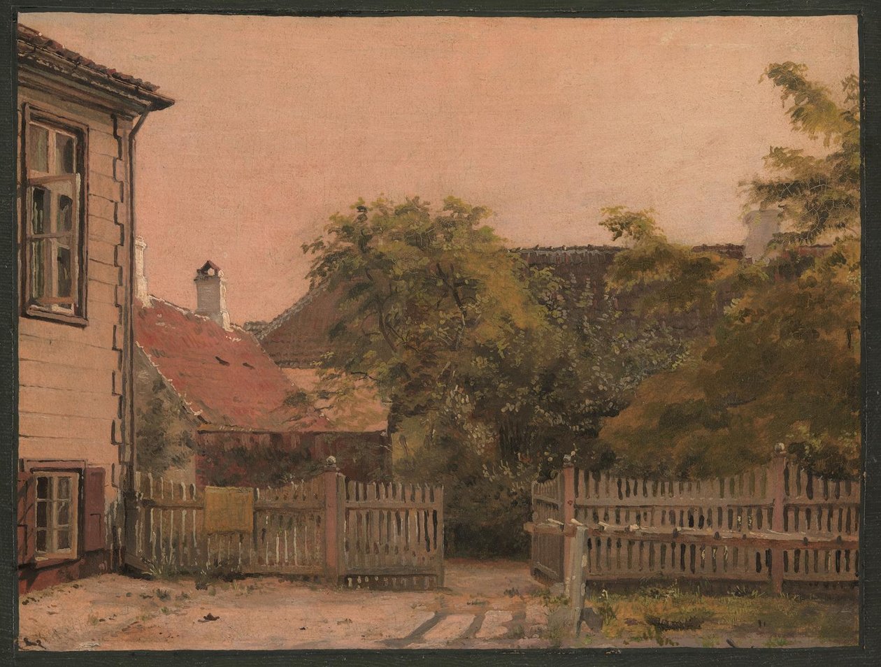 Et hjørne af kunstnerens fars hus af Christen Købke
