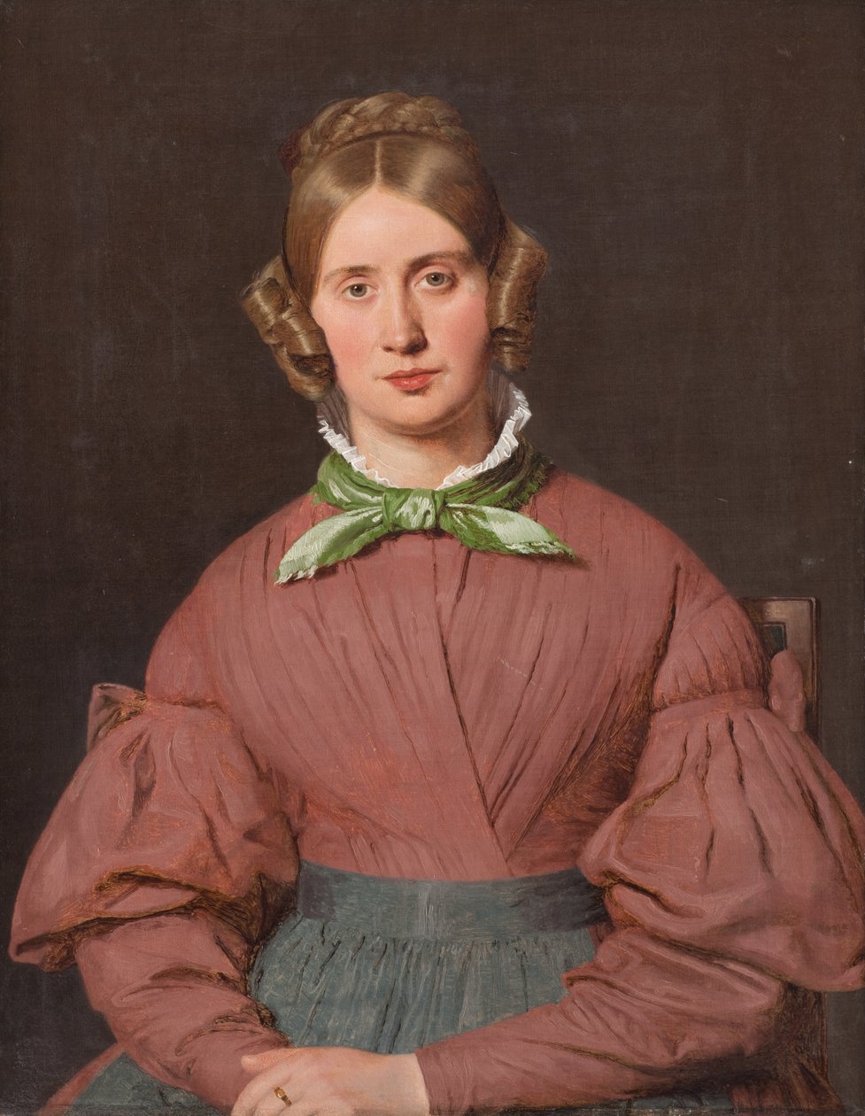 Portrait of Susanne Cecilie Købke, née Købke, the Artist´s Wife af Christen Købke