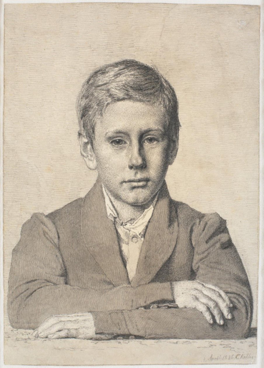 Portræt af skovrider Henrik Clausen (1825-1904) som barn af Christen Købke