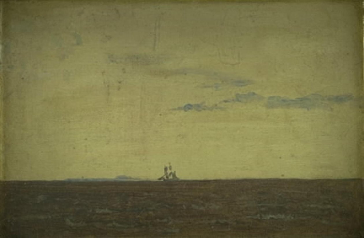 Havlandskab. Himmel ved solnedgang af Christen Købke
