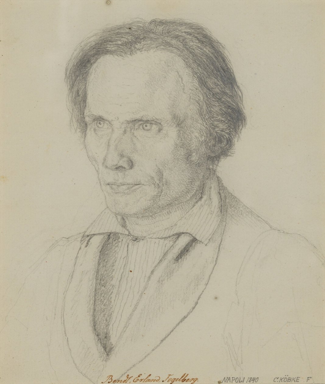 Bengt Erland Fogelberg (1786–1854), billedhugger, 1839 af Christen Købke