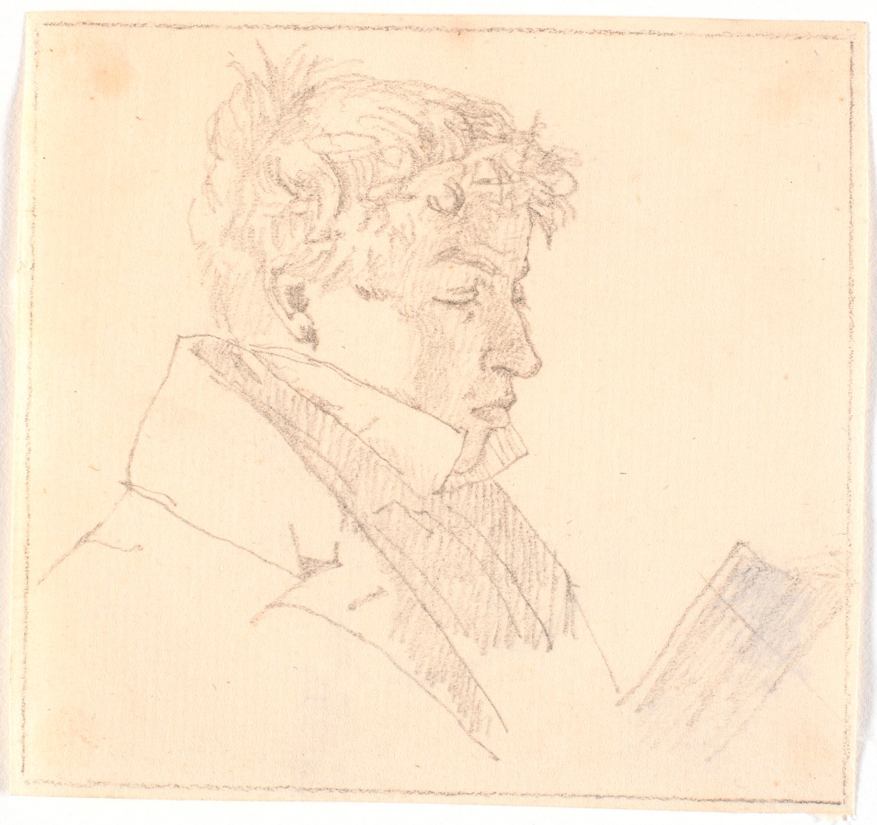 Læsende ung mand, kunstnerens ældste broder, pastor Carl Adolf Købke (1804-1840) ? af Christen Købke