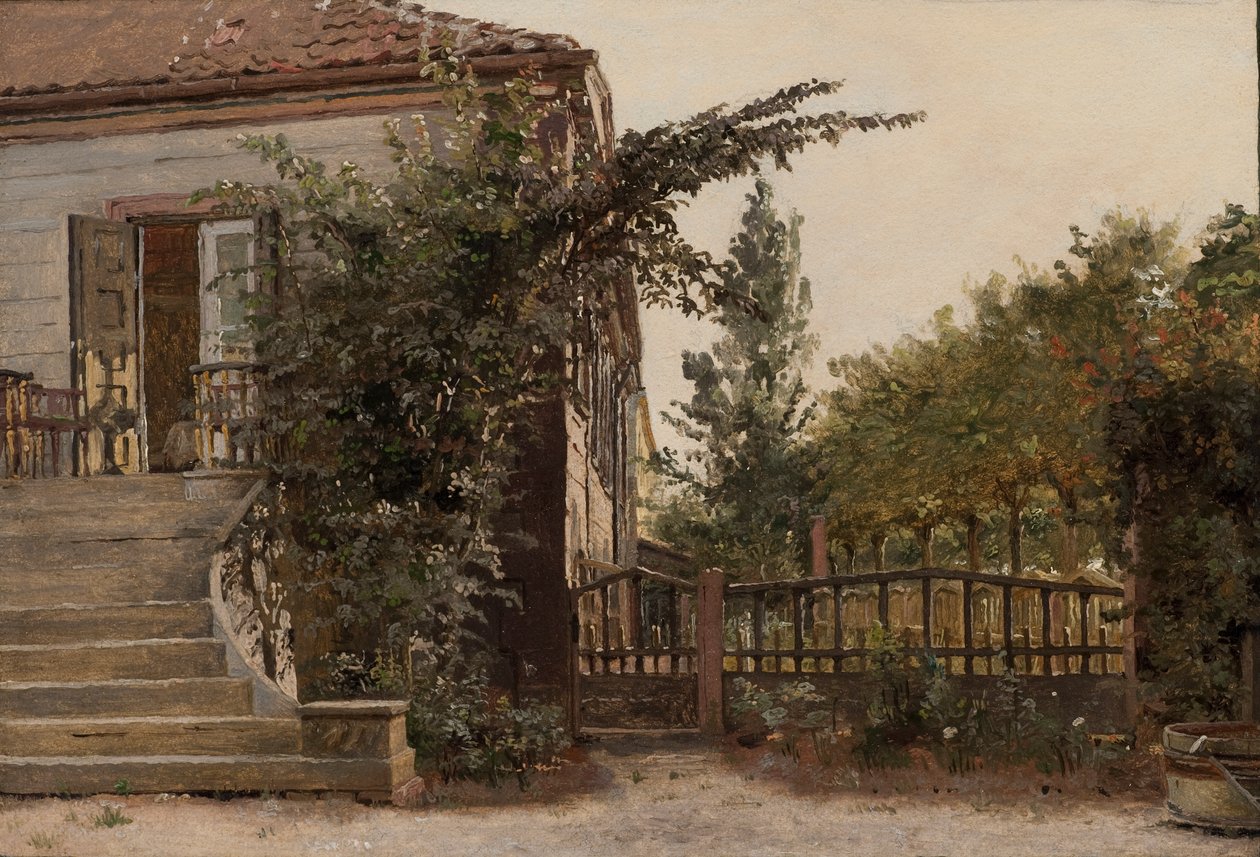 Havetrinnene til Kunstnerens Atelier ved Blegdammen uden for København af Christen Schjellerup Kobke