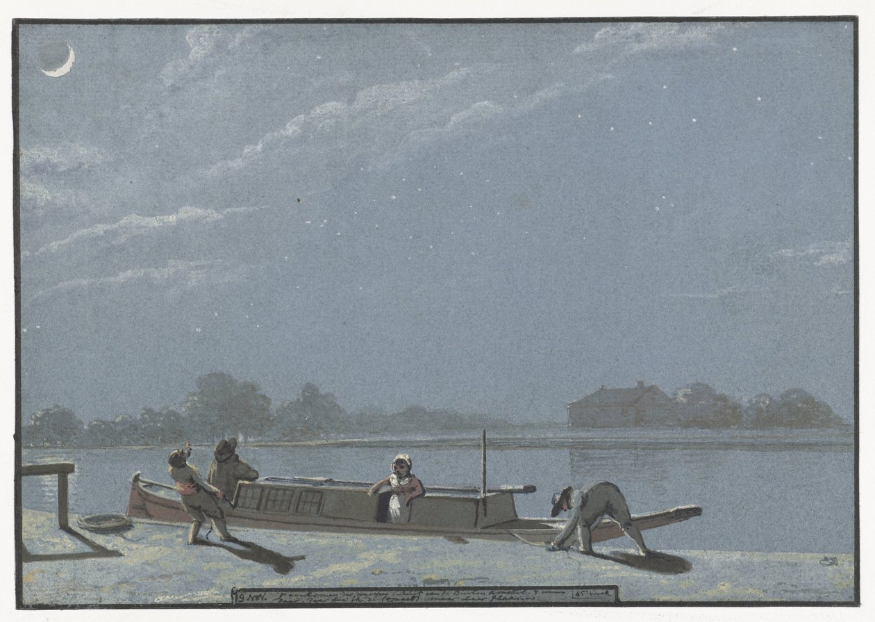 Ankomsten af ​​den forældreløse pram på Buiten Amstel (dagbog, 19. november) af Christiaan Andriessen