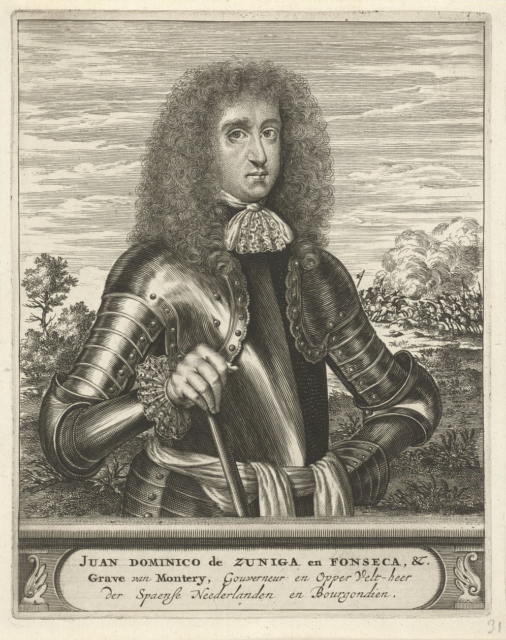 Christiaan Hagen - Portræt af Juan Domingo de Zuñiga y Fonseca af Christiaan Hagen
