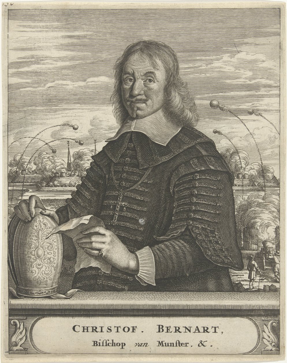 Portræt af Christoph Bernhard von Galen, biskop af Münster af Christiaan Hagen