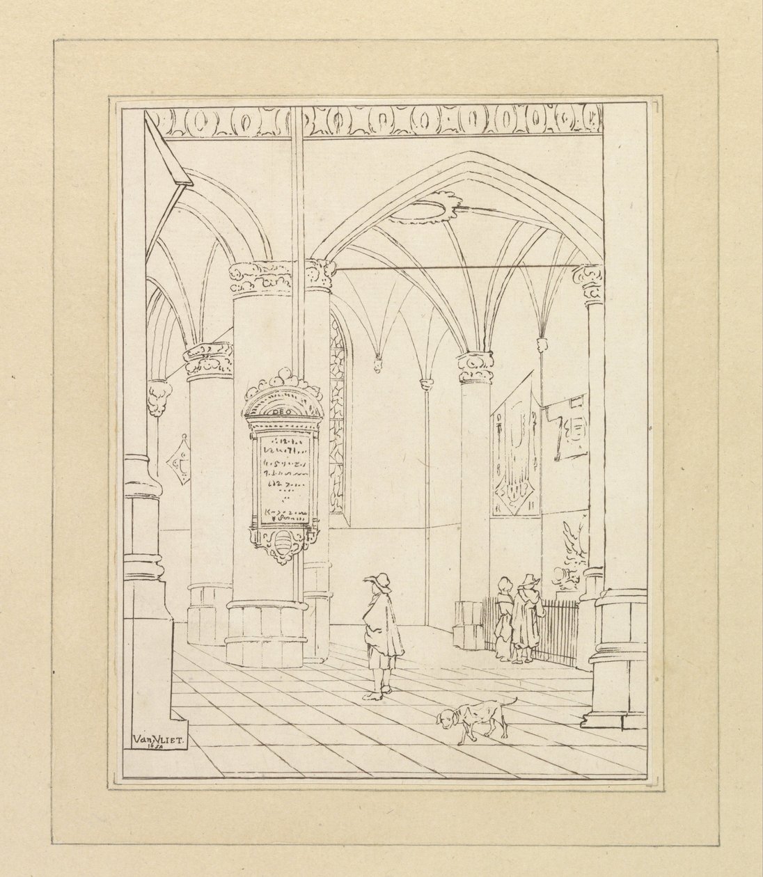 Kerkinterieur af Christiaan Josi