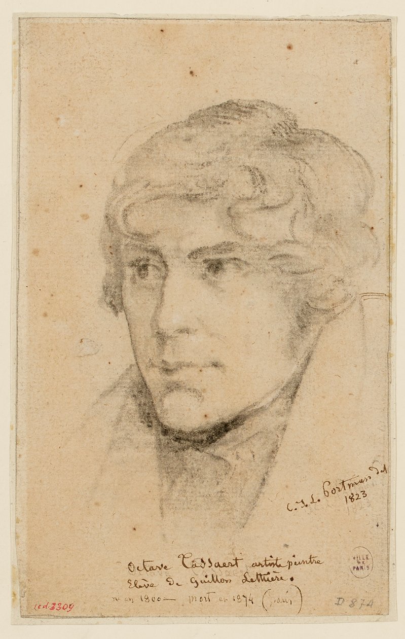 Portræt af Octave Tassaert af Christiaan Julius Lodewijk Portman