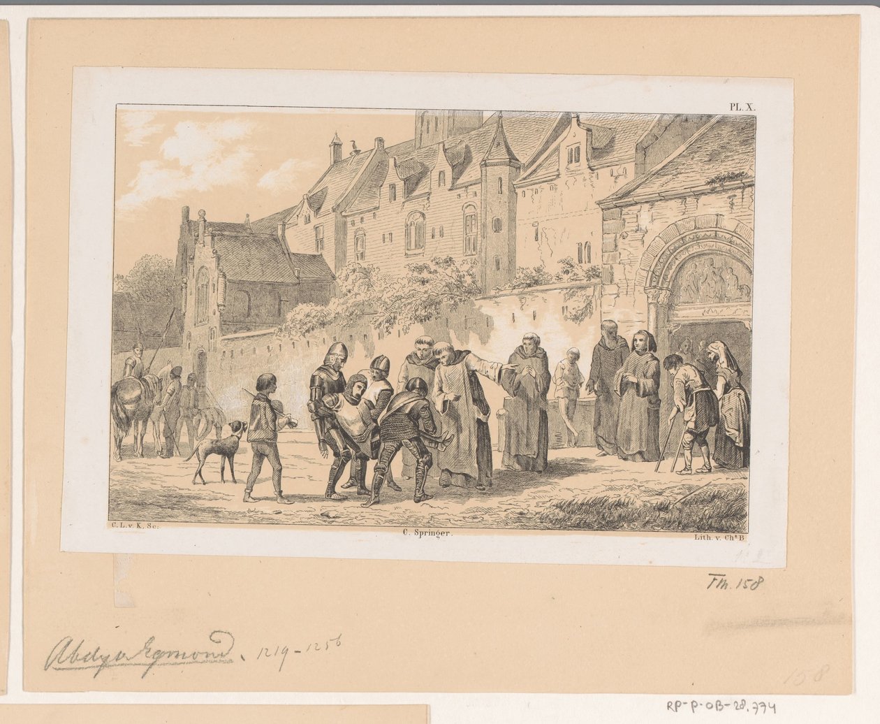 Egmond Abbey, 1200-tallet af Christiaan Lodewijk van Kesteren