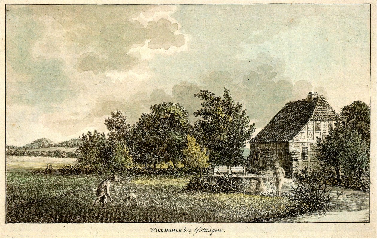 Fuldmølle på Leine -kanalen syd for bymidten i Göttingen. af Christian Andreas Besemann