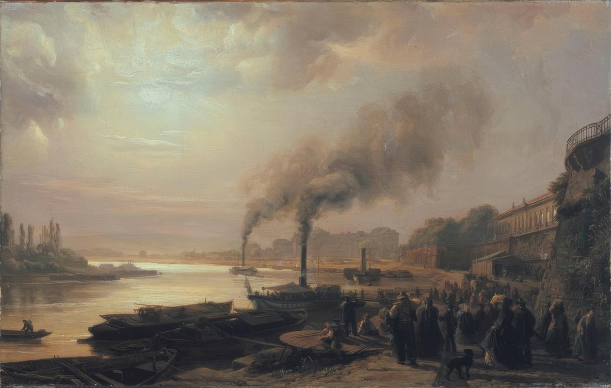 Brühl-terrassen i Dresden af Christian Friedrich Gille