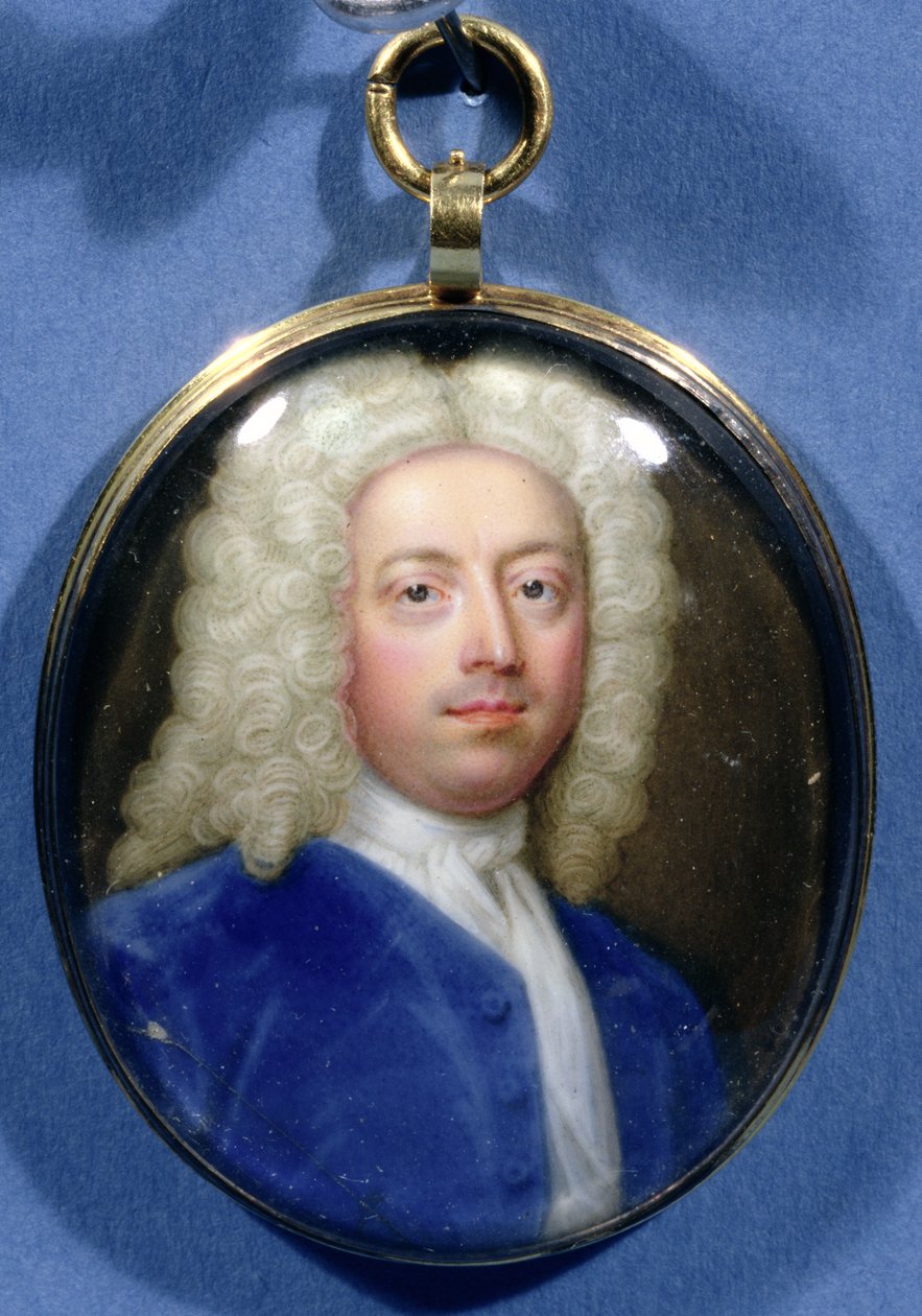 Miniature af Joseph Addison (1672-1719) af Christian Friedrich Zincke