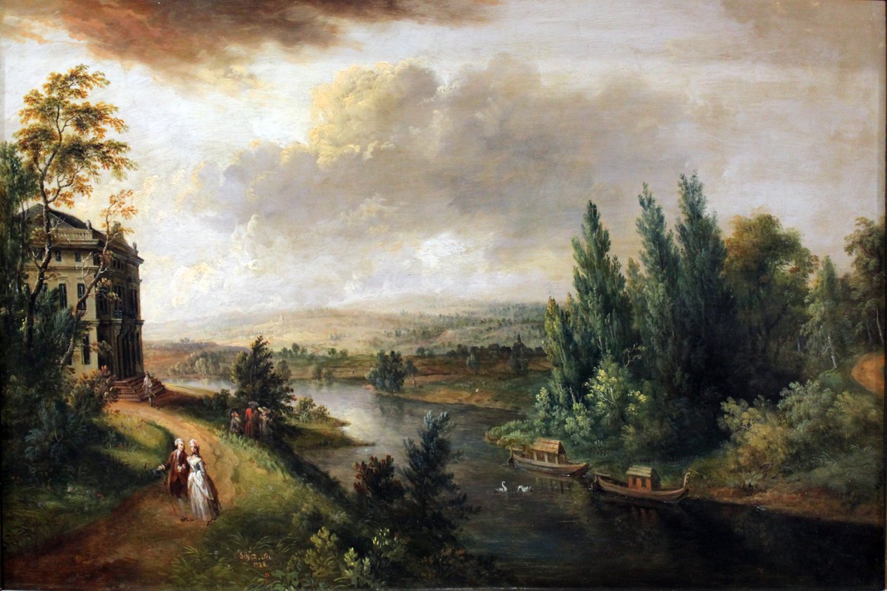 Schönbusch Slot nær Aschaffenburg af Christian Georg Schutz