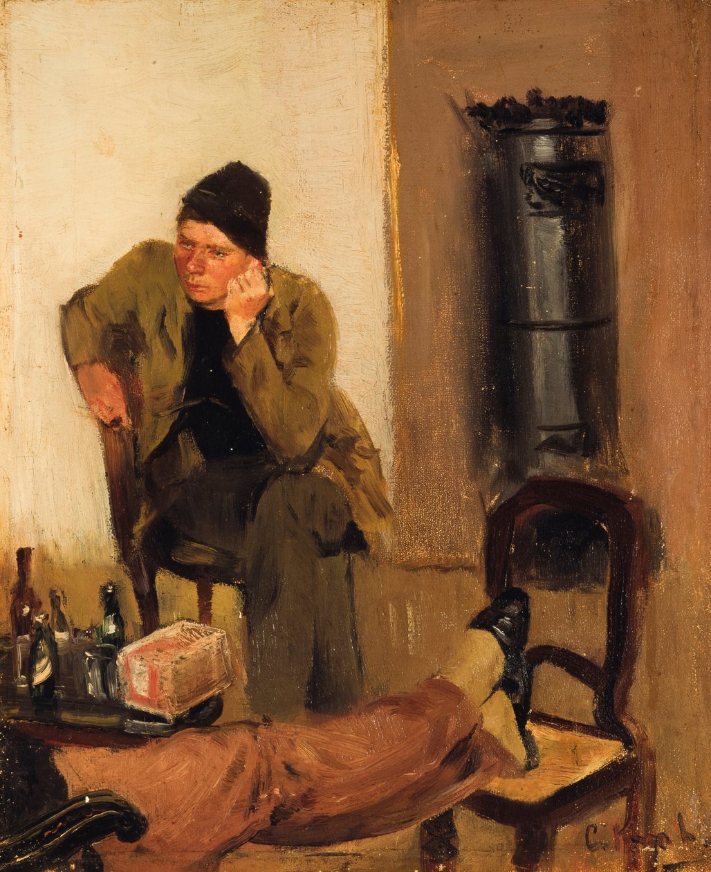 Charles Lundh i samtale med Christian Krohg af Christian Krohg