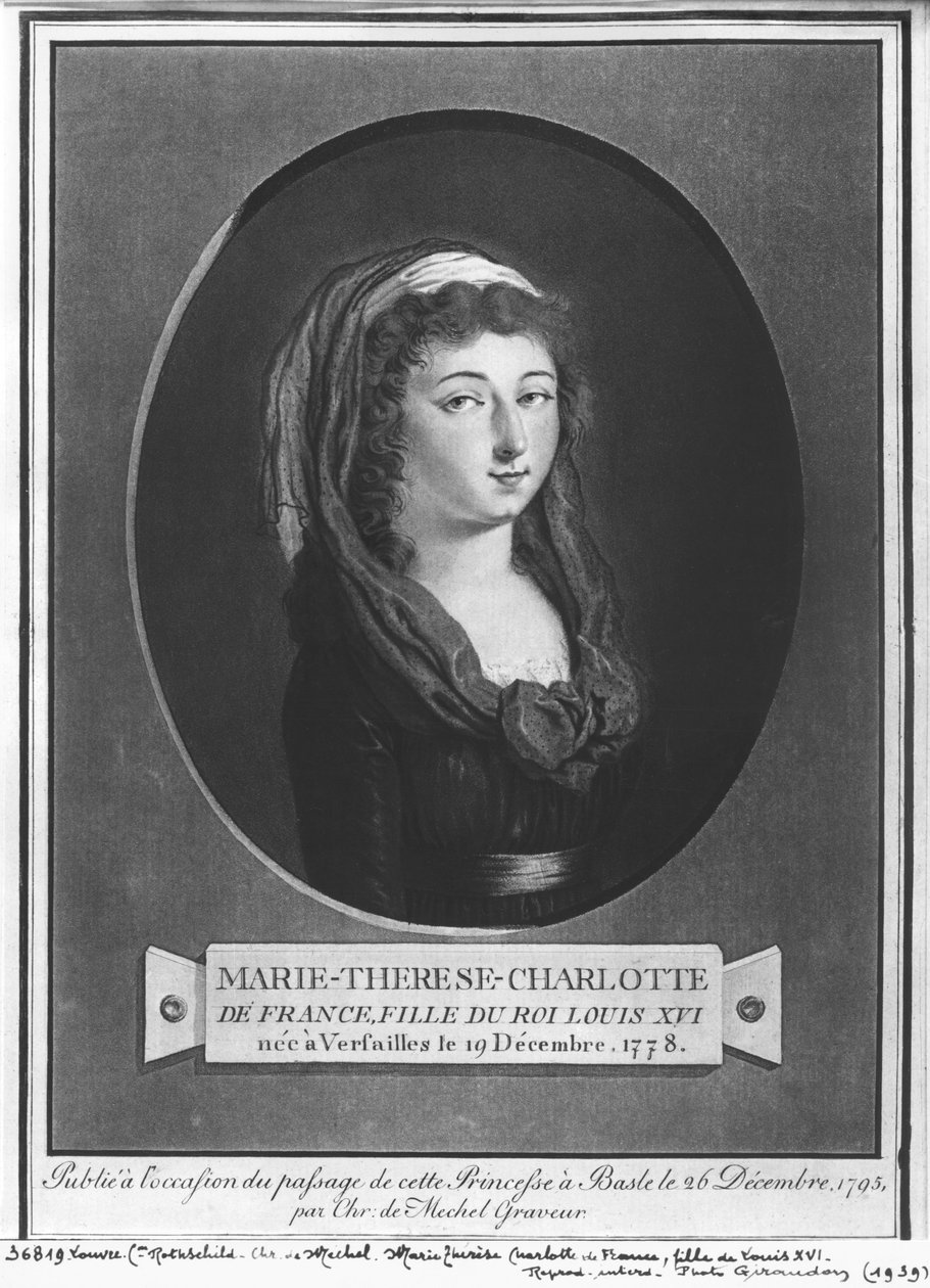 Marie-Therese-Charlotte de France (1778-1851) i en alder af sytten af Christian von Mechel