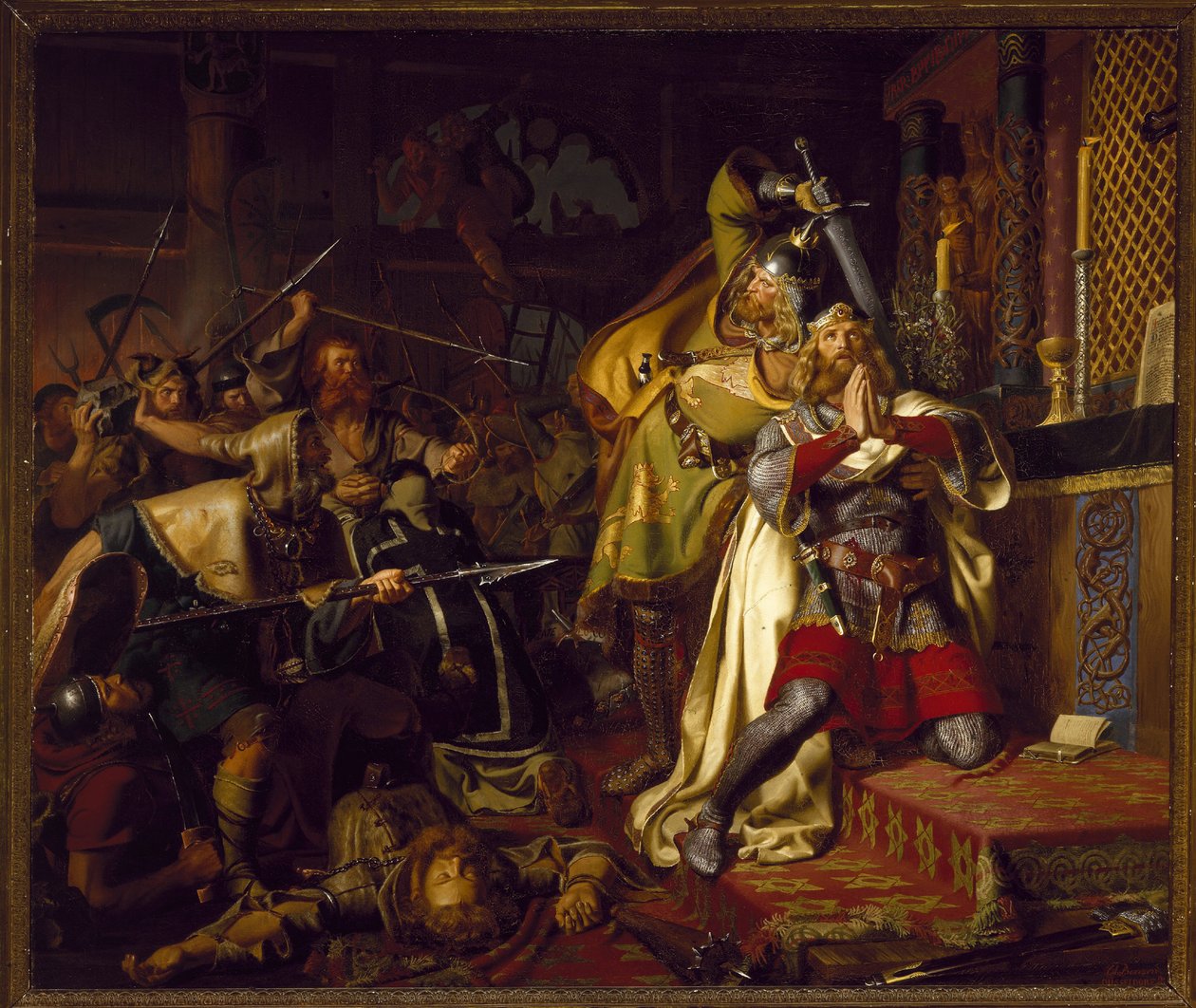 Mort de Knut (Canut, Knud) IV af Danmark den Hellige (1040-1086) - Knud IV
