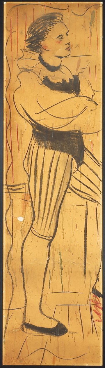 Triptych (tegning af en elskers scene) (blyant på papir) (se også 742029-30) af Christian Bérard