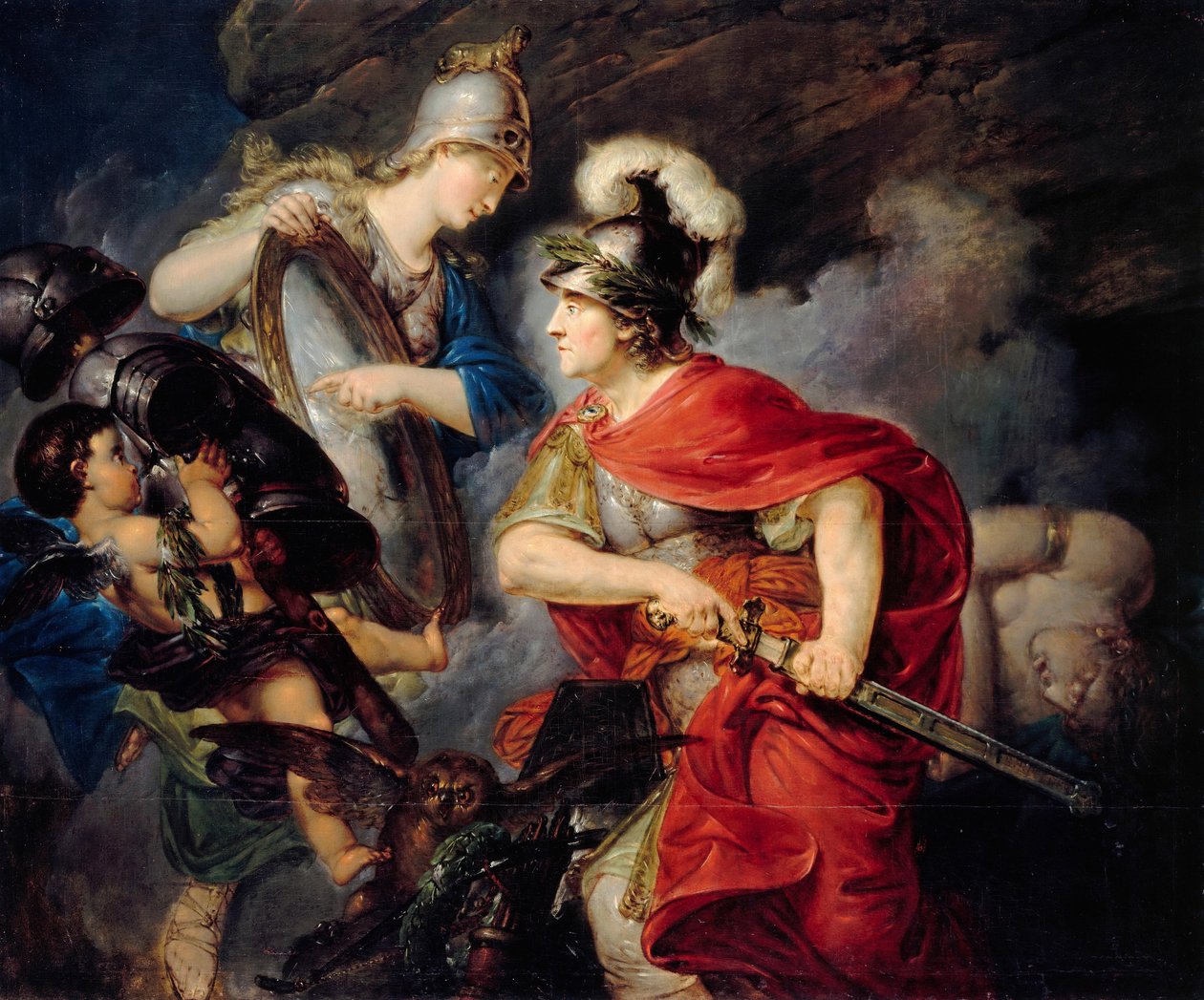 Allegori om Frederik den Store som Perseus Begyndelsen af Syvårskrigen, 1789 af Christian Bernhard Rode