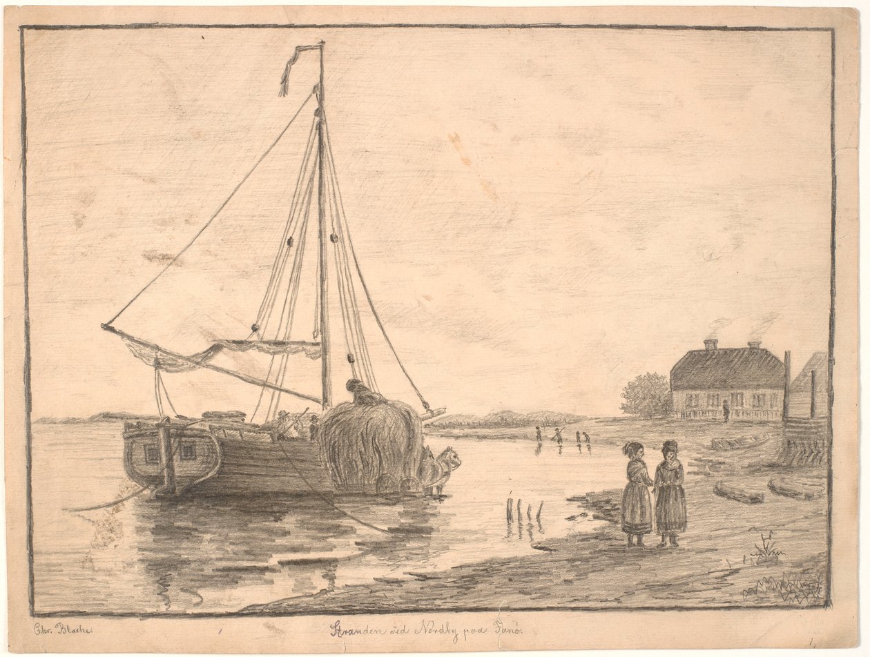 Stranden ved Nordby på Fanø af Christian Blache