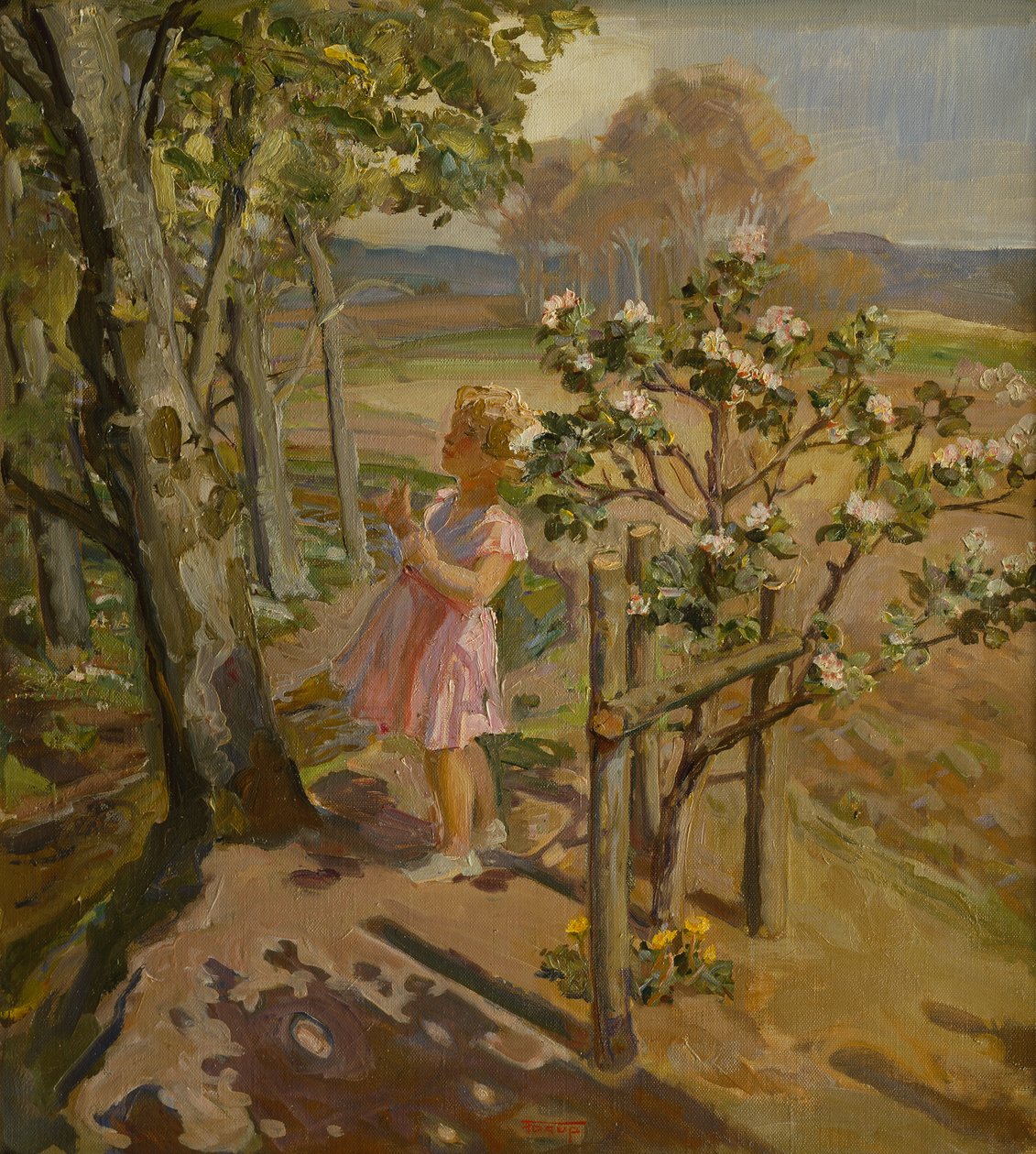 In The Orchard (olie på lærred) af Christian Carl Forup