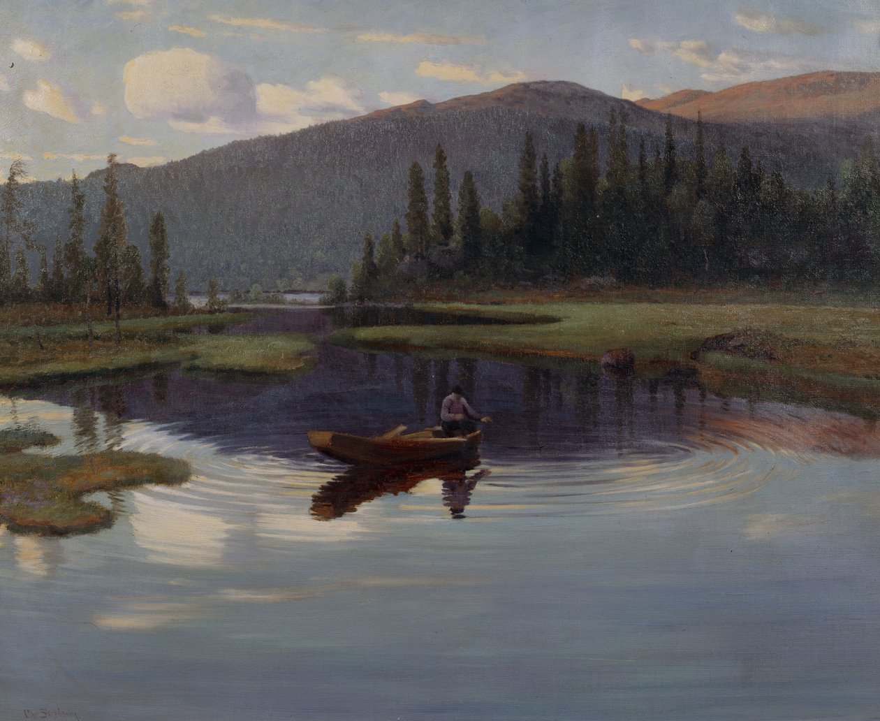 Fra Jupsjoen, eller Jupsea, ca. 1905 (olie på lærred) af Christian Eriksen Skredsvig