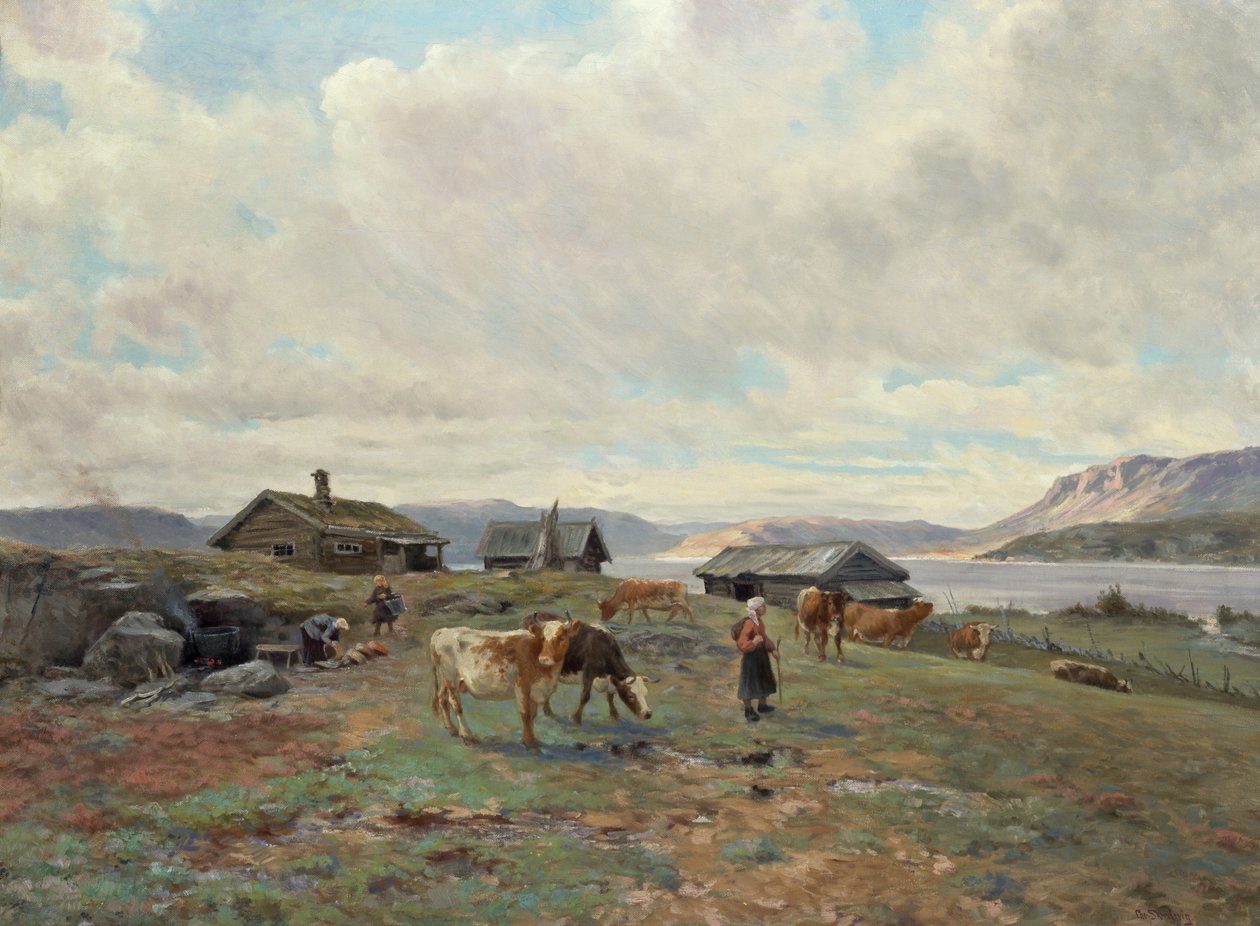 Morgenstemning ved Holmvassbu af Christian Eriksen Skredsvig