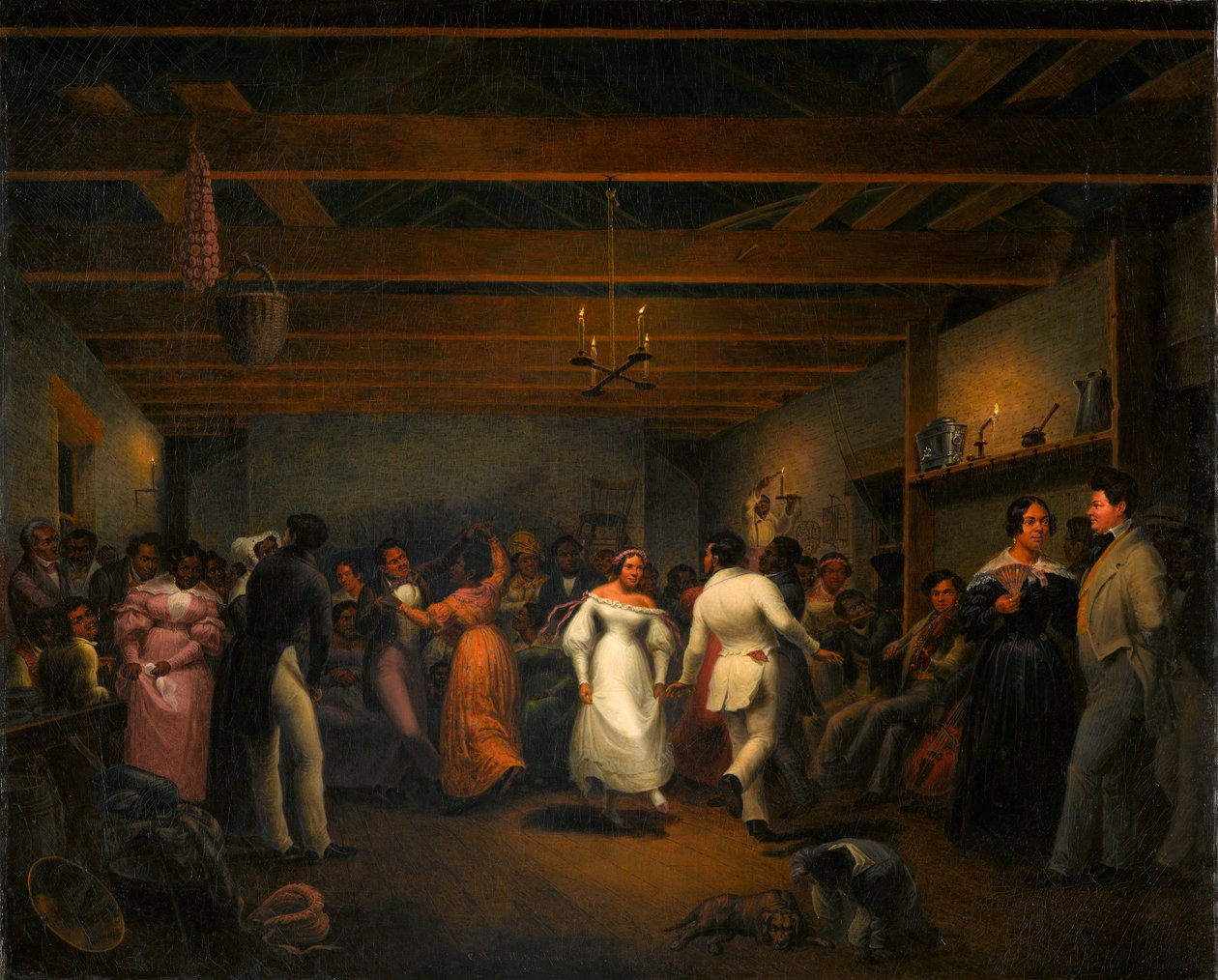 Køkkenbal i White Sulphur Springs, Virginia, 1838 af Christian Friedrich Mayr