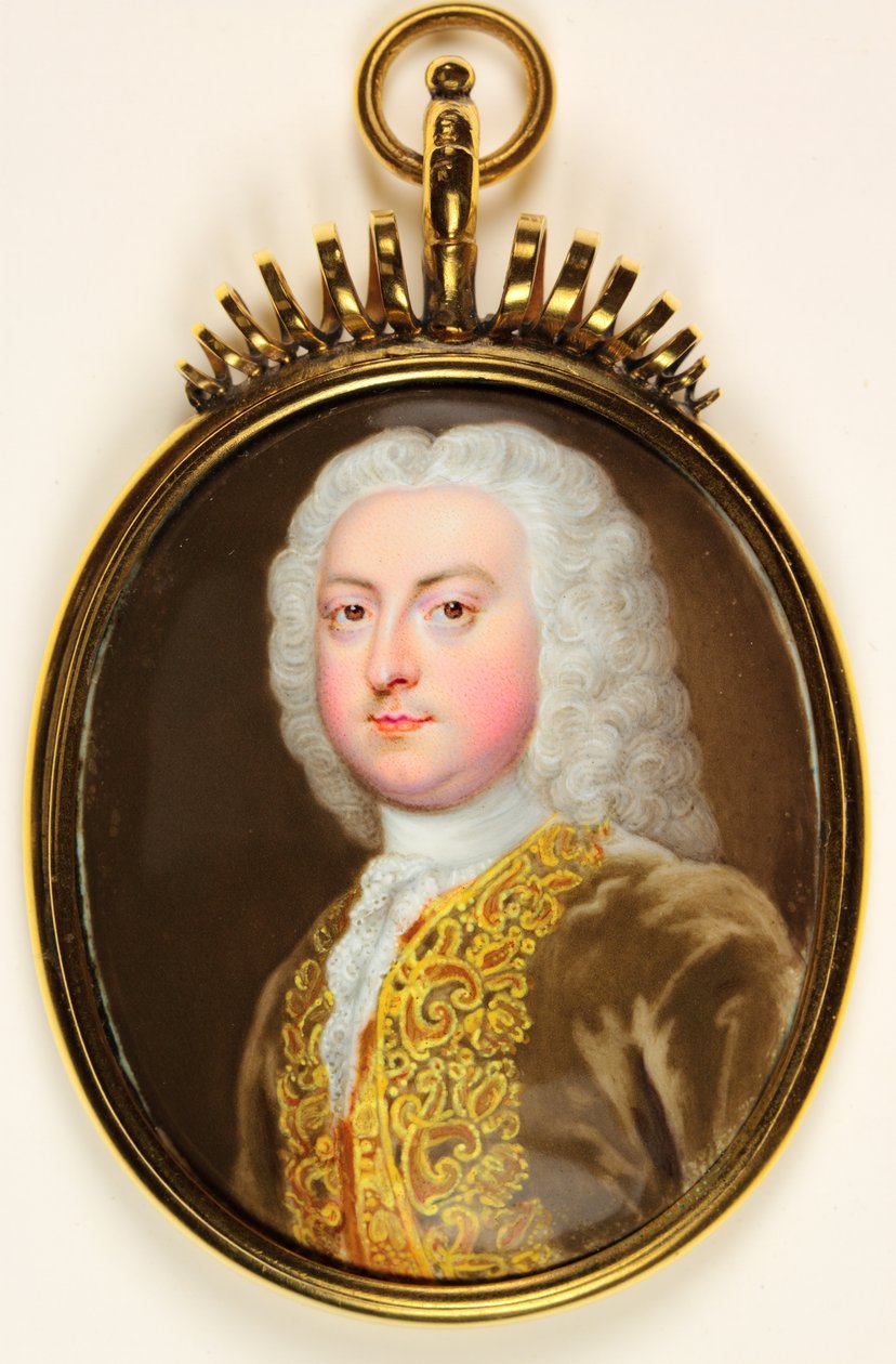 En gentleman kaldet Prins George af Danmark (wc på vellum) (se også 3076023) af Christian Friedrich Zincke